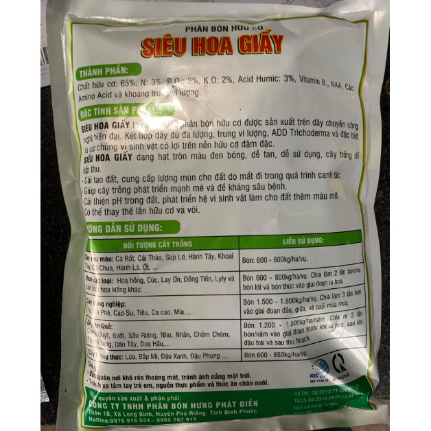 Phân bón kích hoa cho cây hoa giấy - gói 700 gram - Nông Nghiệp Việt