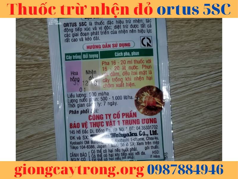 ORTUS 5SC Thuốc đặc trị các loại nhện trên cây trồng.