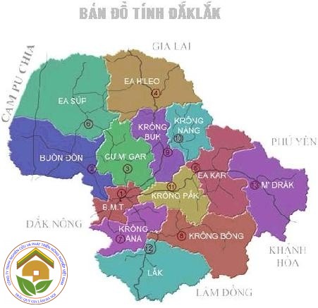 bản đồ địa lý daklak